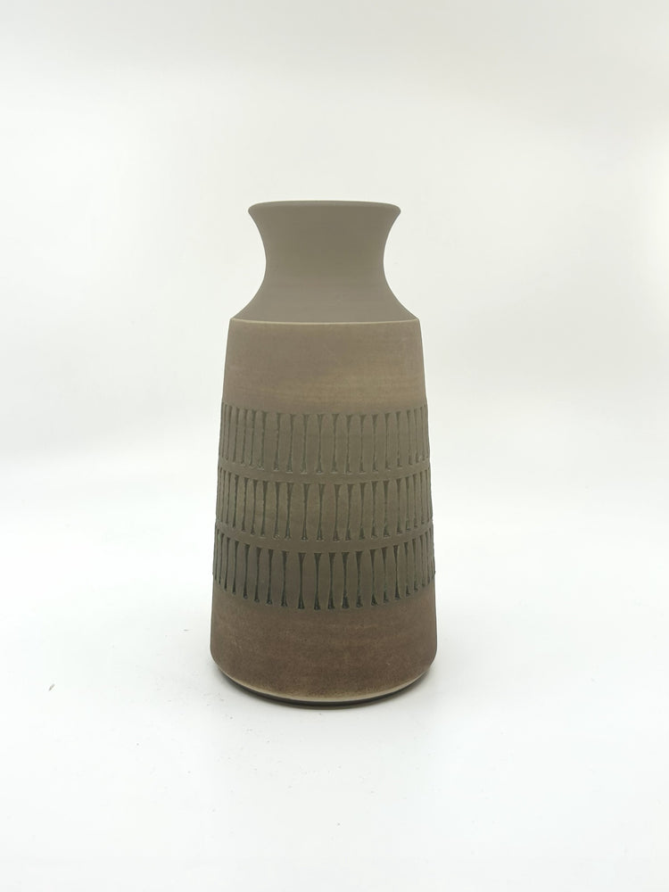 Schwedische Tomas Anagrius Vase, Keramikdesign der 60er Jahre mit geometrischem Muster, Alingsås Studio, Mid Century Modern.