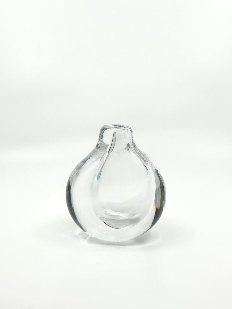 Kosta Boda Glasvase Opus von Bertil Vallien, klare skandinavische Formensprache, Vintage-Design der 70er Jahre