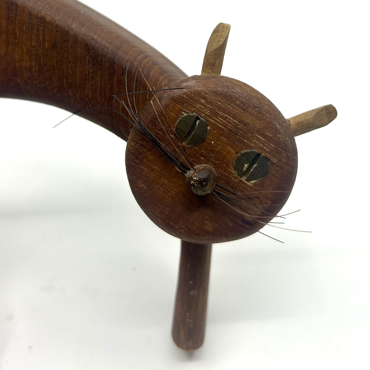 TEAK DEKOFIGUR KATZE