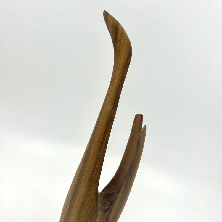 TEAK DEKOFIGUR KRANICH