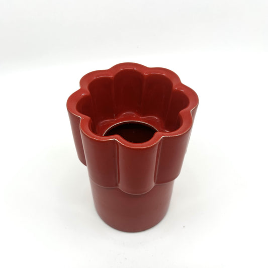Karin Björquist Vase Konnex  in rot Gustavsberg Schweden