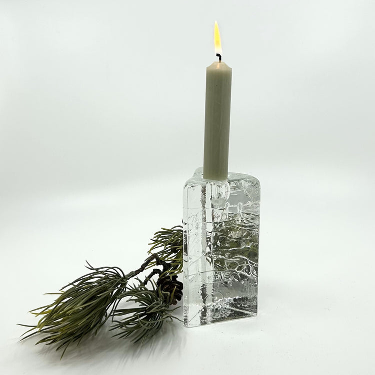 Timo Sarpaneva Arktipelago Serie für Ittala Kerzenständer aus klarem Glas