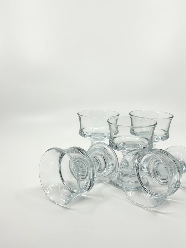 Vintage Likörgläser der Serie Skibs von Per Lütken für Holmegaard, Dänemark, Mid-Century Glasdesign der 1960er Jahre