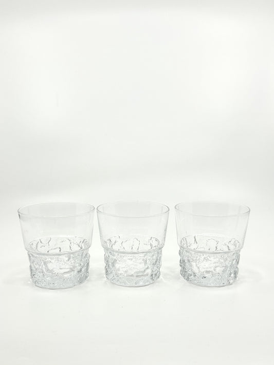 et aus Kimara Gläsern von Timo Sarpaneva für Iittala, handgefertigtes finnisches Glasdesign der 70er Jahre