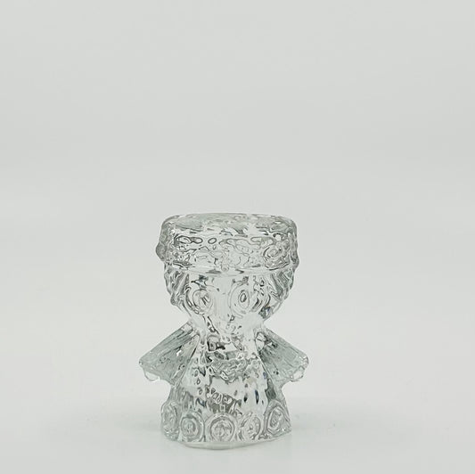 Vintage Engel-Figur von Reijmyre Glasbruk, handgefertigt in Schweden – klare Linien und nordische Folklore der 60er Jahre