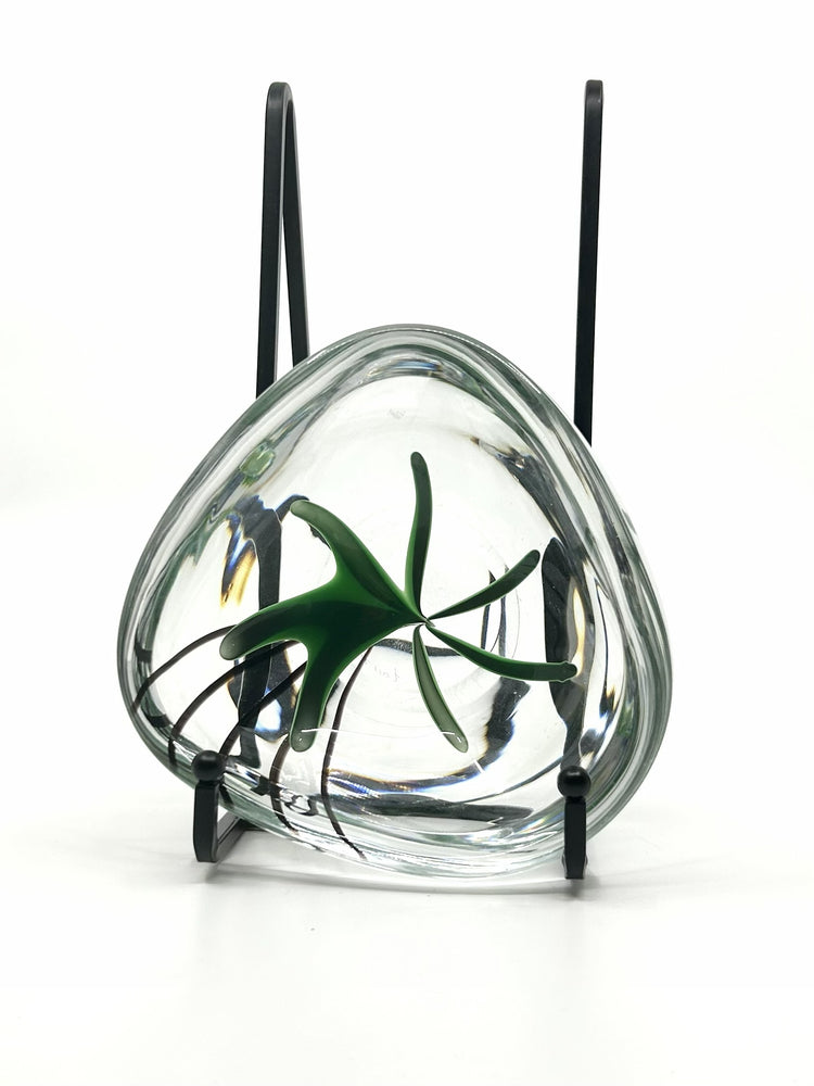 Signierte Vicke Lindstrand Schale für Kosta Boda – kunstvolles Glasdesign der 50er Jahre, typisches Beispiel skandinavischer Mid-Century-Ästhetik