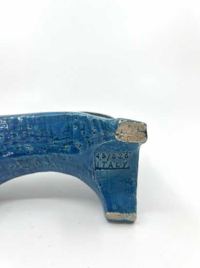 Signatur Aldo Londi Bitossi Pferd Figur, Italien 45/626, authentische Keramikmarkierung 60er Jahre