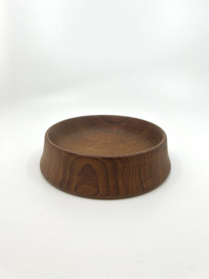 Schlichte dänische Teak Schale, 1950er-Jahre, Mid Century Modern Design mit klarer Formensprache.