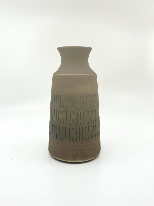 Schwedische Tomas Anagrius Vase, Keramikdesign der 60er Jahre mit geometrischem Muster, Alingsås Studio, Mid Century Modern.