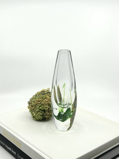 Glasvase Sjögräs von Vicke Lindstrand, schwedisches Vintage-Design der 60er-Jahre, Mid-Century-Stil