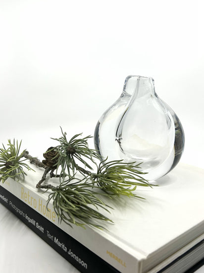 Bertil Vallien Vase Opus, Kosta Boda Schweden, handgefertigte Glasvase aus den 1970er Jahren im skandinavischen Design