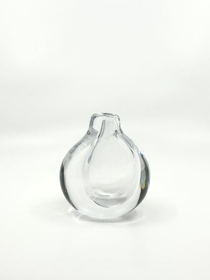 Kosta Boda Glasvase Opus von Bertil Vallien, klare skandinavische Formensprache, Vintage-Design der 70er Jahre