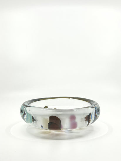 Signierte Bengt Orup Schale, Johannfors Glasbruk – Vintage Glasdesign der 60er Jahre im Stil der skandinavischen Moderne