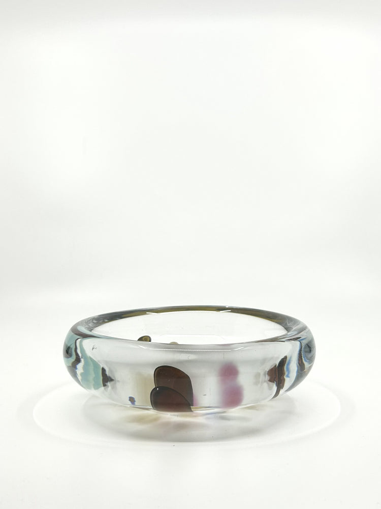 Signierte Bengt Orup Schale, Johannfors Glasbruk – Vintage Glasdesign der 60er Jahre im Stil der skandinavischen Moderne