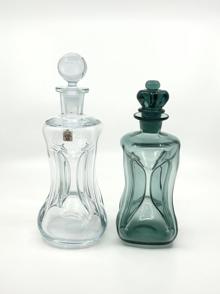 Holmegaard Kluk Kluk Karaffe, 1960er Jahre, klassisches Beispiel dänischer Glaskunst im Mid-Century-Stil