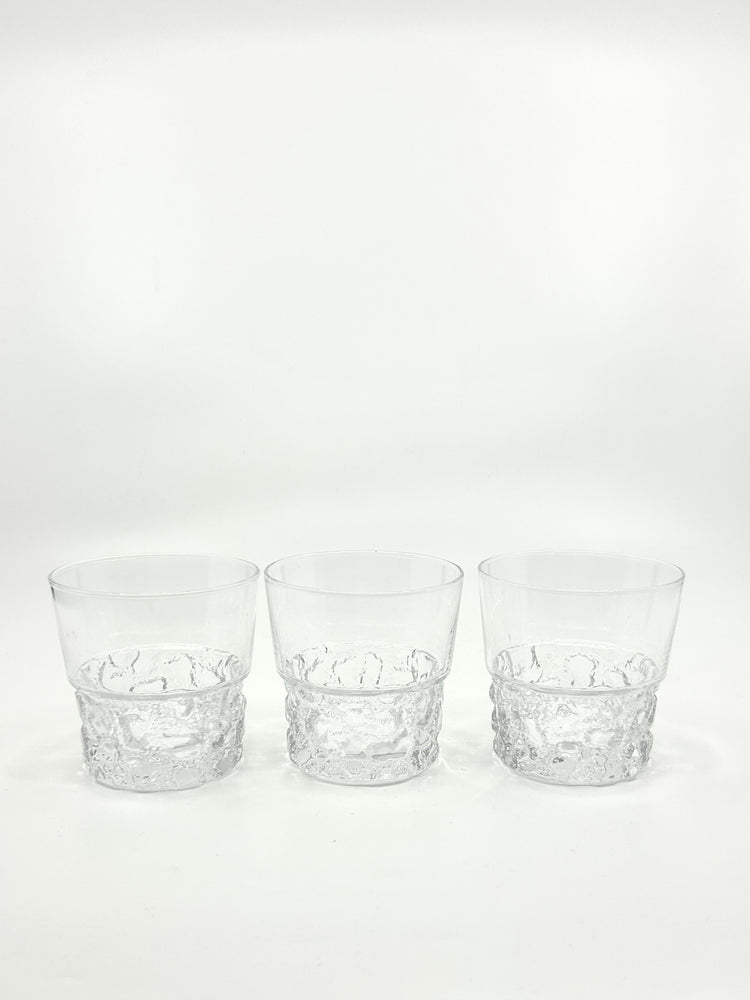 et aus Kimara Gläsern von Timo Sarpaneva für Iittala, handgefertigtes finnisches Glasdesign der 70er Jahre