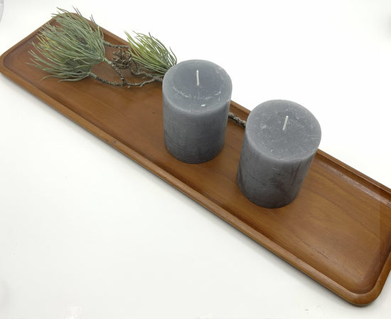 Karl Holmberg Dekotablett aus Teak Holz, 1960er Jahre – skandinavisches Mid-Century-Design mit natürlicher Maserung und warmem Farbton