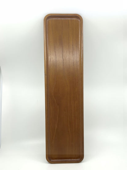Langes Teakholz-Tablett von Karl Holmberg, 60er Jahre – klassisches Beispiel für Scandinavian Modern Design mit sanft gerundeten Kanten