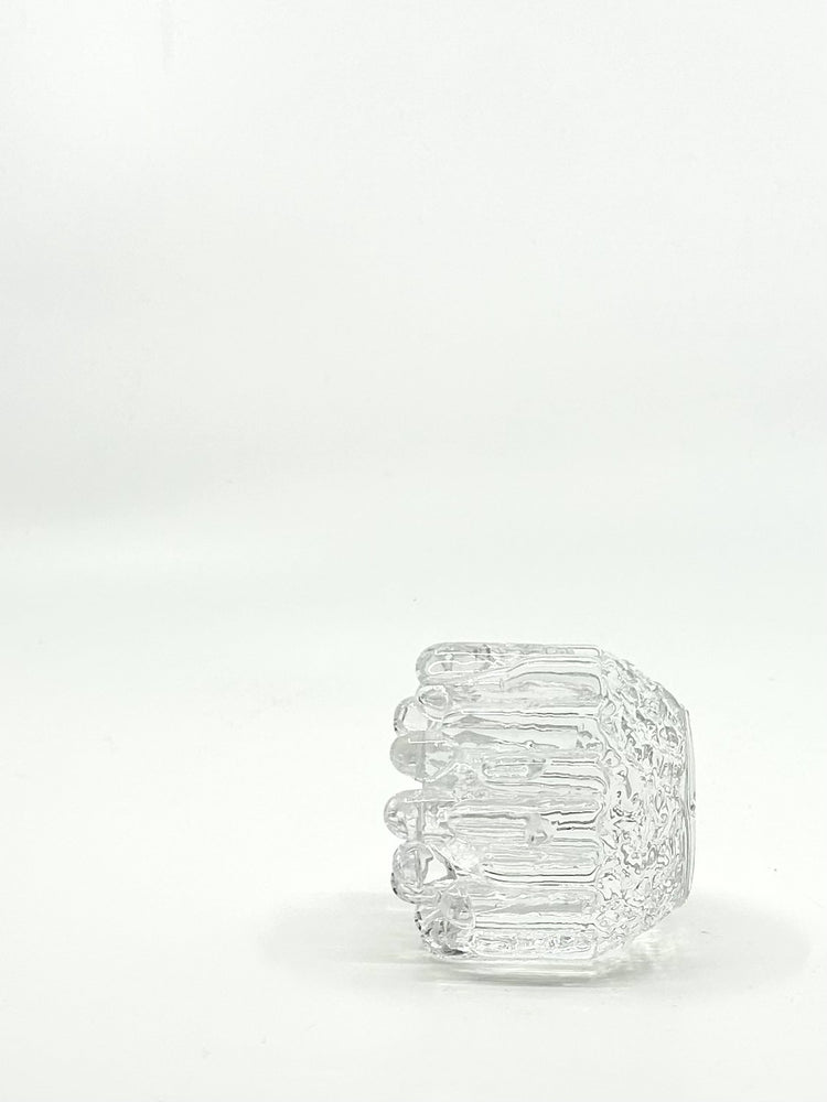 Kosta Boda Kerzenständer ‚Polar‘ von Göran Wärff, 70er Jahre – handgefertigtes Glasobjekt im Stil der skandinavischen Moderne