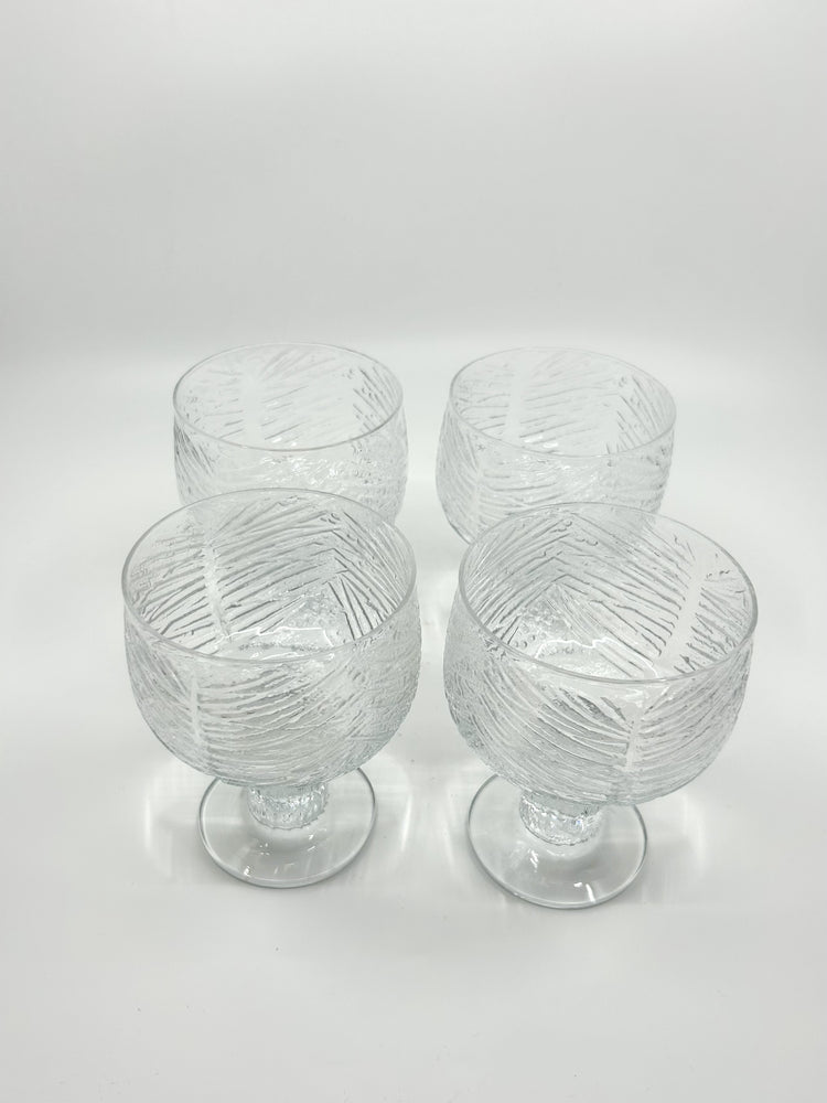 Set aus vier Tallkrona Gläsern von Bengt Edenfalk, Royal Krona, skandinavische Glasarbeit aus den 1970er Jahren