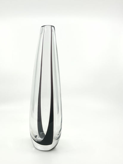 Handgefertigte Glasvase von Vicke Lindstrand für Kosta Boda, 1950er Jahre – organische Konturen und minimalistisches Mid-Century Design